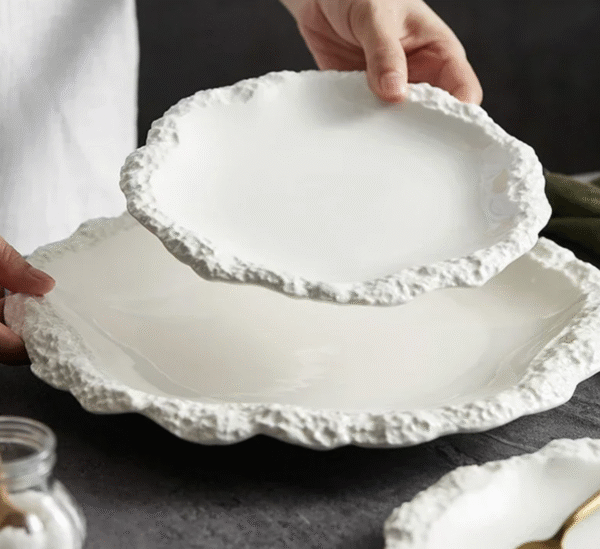 Textured Ceramic Dessert Plate - Image 3